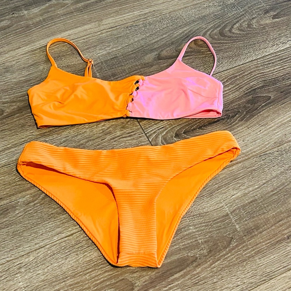 L*Space Orange and Pink Bikini Set